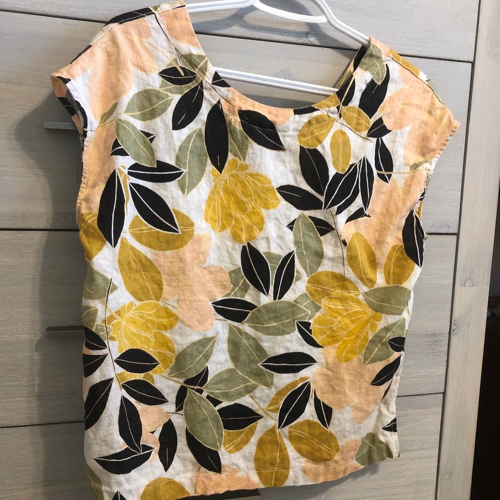 ** Rachel Zoe ** Linen Floral Tank
